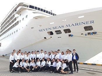 Let’s take a look at some of the nice
photos here, shot from our latest
activity joined with Regent Seven Seas
Mariner, docked at Laem Chabang Port in
Chonburi Province, on February 25, 2019.
